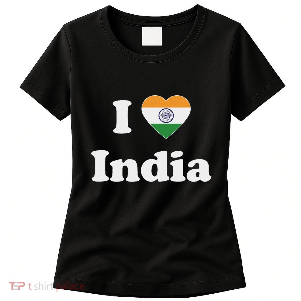 I Heart India Indian I Love India Womens T-Shirt