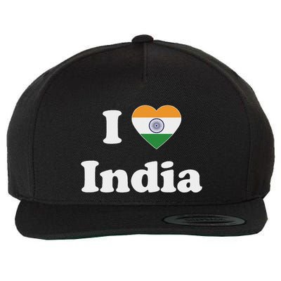 I Heart India Indian I Love India Wool Snapback Cap