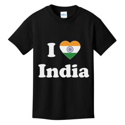I Heart India Indian I Love India Kids T-Shirt
