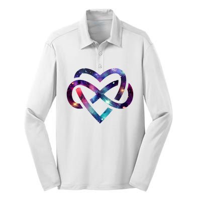 Infinite Heart Silk Touch Performance Long Sleeve Polo