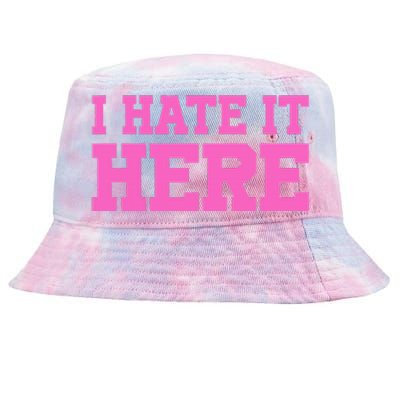 I Hate It Here Tie-Dyed Bucket Hat