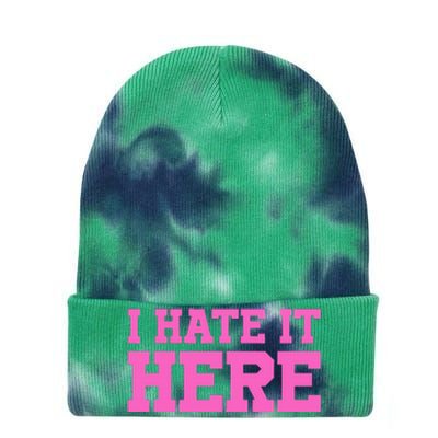 I Hate It Here Tie Dye 12in Knit Beanie