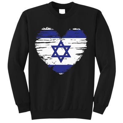 Israel Heart Israeli Flag Israeli Pride Sweatshirt