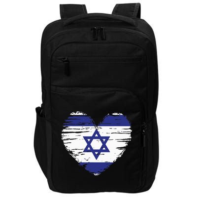 Israel Heart Israeli Flag Israeli Pride Impact Tech Backpack