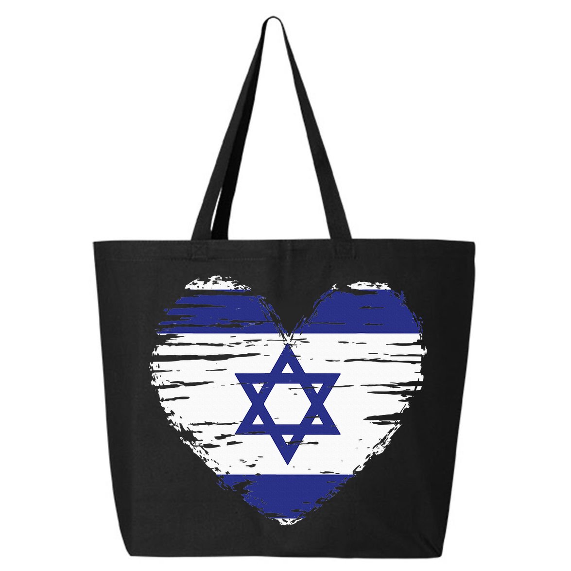 Israel Heart Israeli Flag Israeli Pride 25L Jumbo Tote