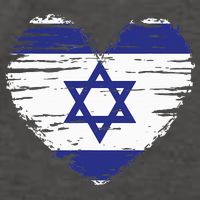 Israel Heart Israeli Flag Israeli Pride Vector Backpack