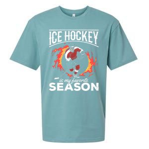 Ice Hockey Is My Favorite Season I Hockey Player Ice Hockey Gift Sueded Cloud Jersey T-Shirt