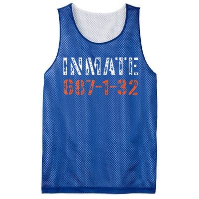 Inmate Halloween Inmate Jail Costume Gift Mesh Reversible Basketball Jersey Tank