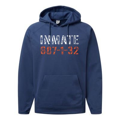 Inmate Halloween Inmate Jail Costume Gift Performance Fleece Hoodie