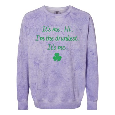 It's-Me Hi I'm The Drunkest It's-Me Colorblast Crewneck Sweatshirt