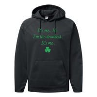 It's-Me Hi I'm The Drunkest It's-Me Performance Fleece Hoodie