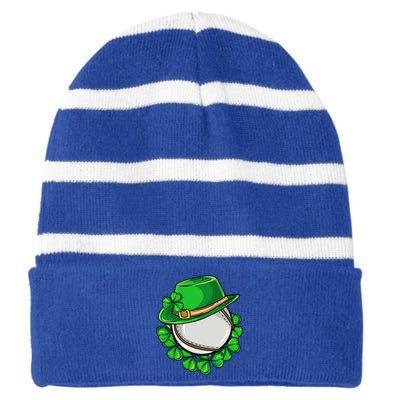 Irish Hurling Ireland St Patricks Day Gaelic Games Sports Gift Striped Beanie with Solid Band