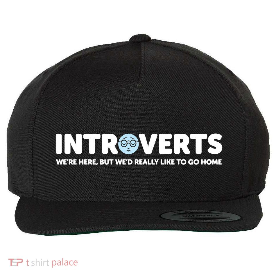 Introverts Here Wool Snapback Cap