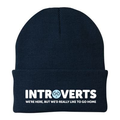 Introverts Here Knit Cap Winter Beanie