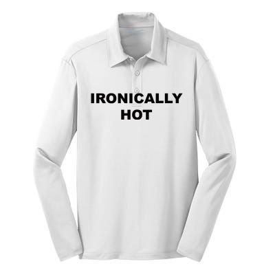 Ironically Hot Silk Touch Performance Long Sleeve Polo