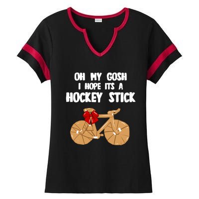 I Hope It´S A Hockey Stick Funny Gift Ladies Halftime Notch Neck Tee