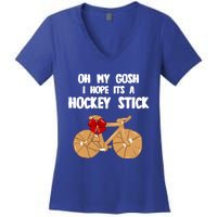 I Hope It´S A Hockey Stick Funny Gift Women's V-Neck T-Shirt