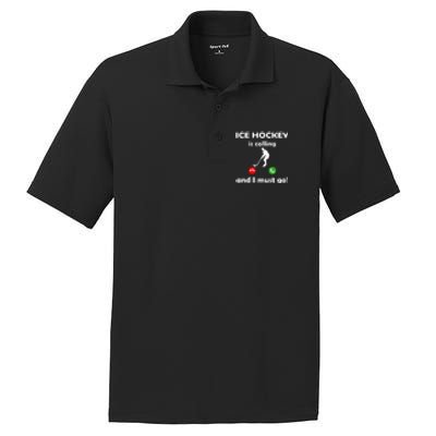 Ice Hockey Is Calling And I Must Go Father's Day Gift PosiCharge RacerMesh Polo