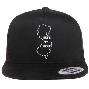 I Hate It Here New Jersey Nj State Joke Flat Bill Trucker Hat