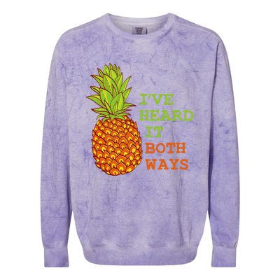 I’ve Heard It Both Ways Psych Pineapple Lover Colorblast Crewneck Sweatshirt