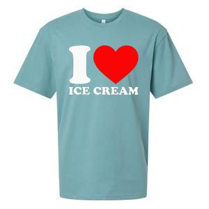 I Heart Ice Cream Food Love Ice Cream Sueded Cloud Jersey T-Shirt