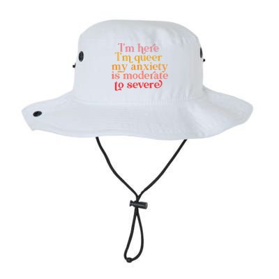 I'm Here I'm Queer My Anxiety Is Moderate To Severe LGBT Bucket Hat