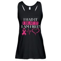 I Had It I Beat It I Am Free Breast Cancer Survivor Ladies Essential Flowy Tank