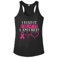 I Had It I Beat It I Am Free Breast Cancer Survivor Ladies PosiCharge Competitor Racerback Tank