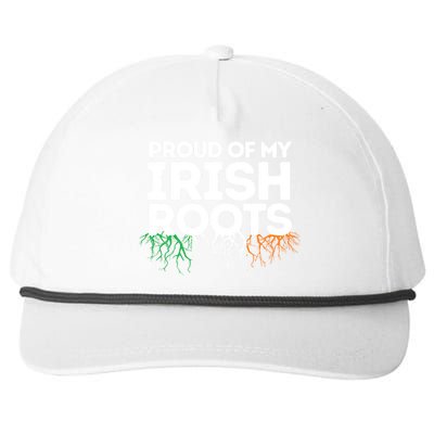 Irish Heritage Ireland Flag Proud Of My Irish Roots Gift Snapback Five-Panel Rope Hat