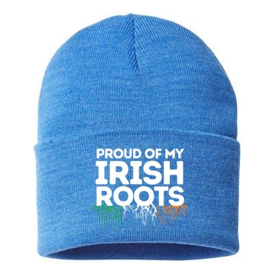 Irish Heritage Ireland Flag Proud Of My Irish Roots Gift Sustainable Knit Beanie