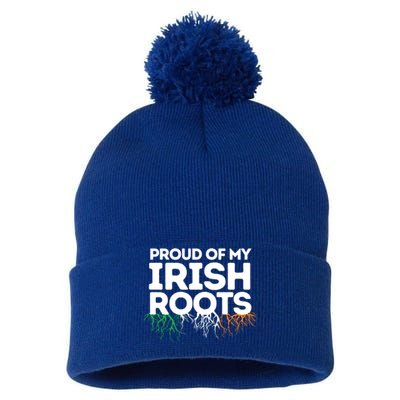 Irish Heritage Ireland Flag Proud Of My Irish Roots Gift Pom Pom 12in Knit Beanie