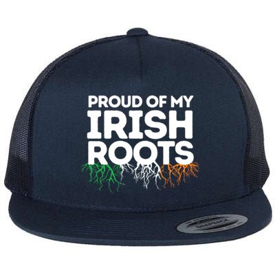 Irish Heritage Ireland Flag Proud Of My Irish Roots Gift Flat Bill Trucker Hat