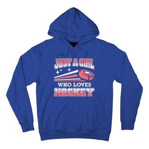 Ice Hockey Just A Who Loves Hockey Ice Hockey Gift Hoodie