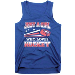 Ice Hockey Just A Who Loves Hockey Ice Hockey Gift Tank Top