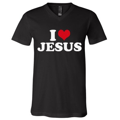 I Heart Jesus Love Christ V-Neck T-Shirt