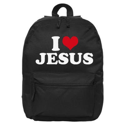 I Heart Jesus Love Christ 16 in Basic Backpack