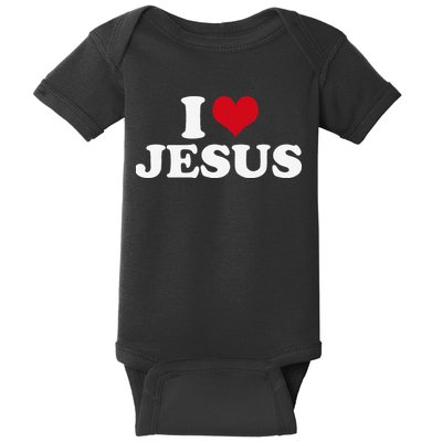 I Heart Jesus Love Christ Baby Bodysuit