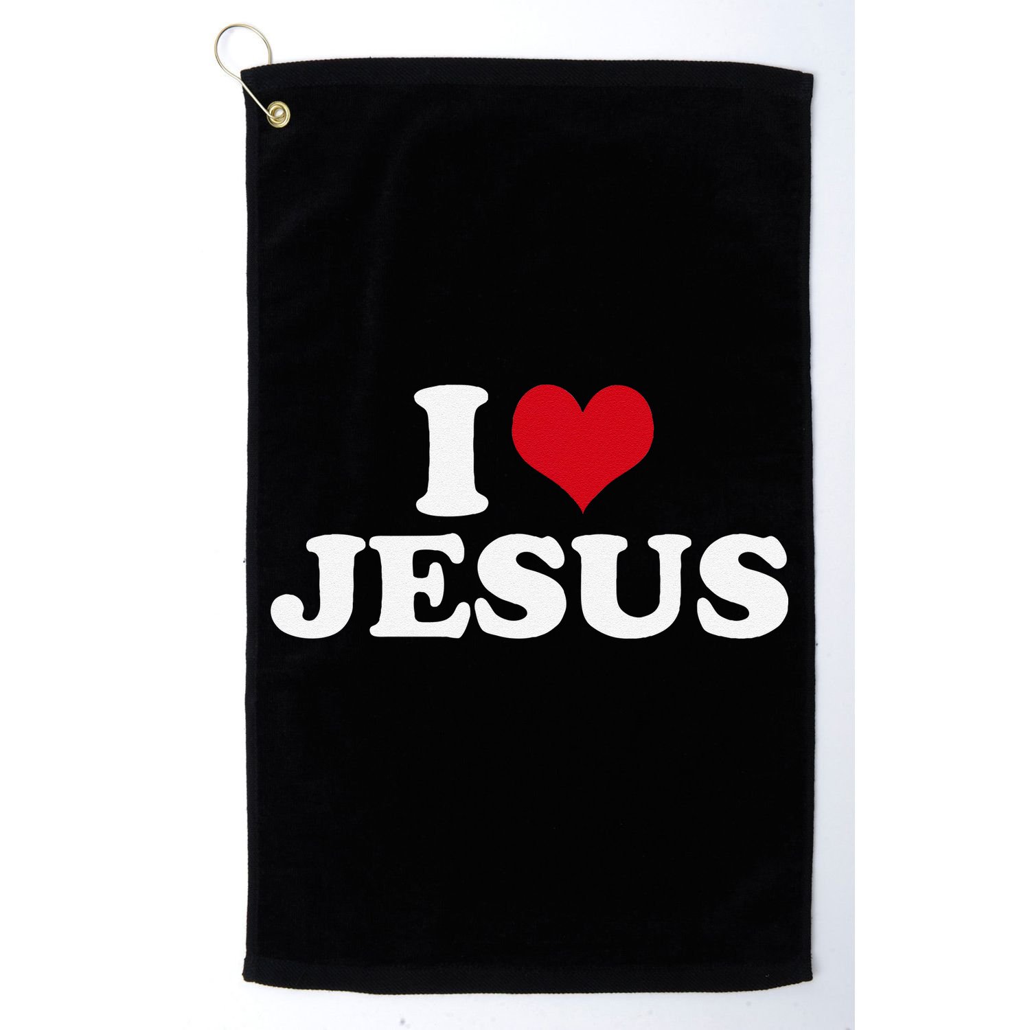 I Heart Jesus Love Christ Golf Towel