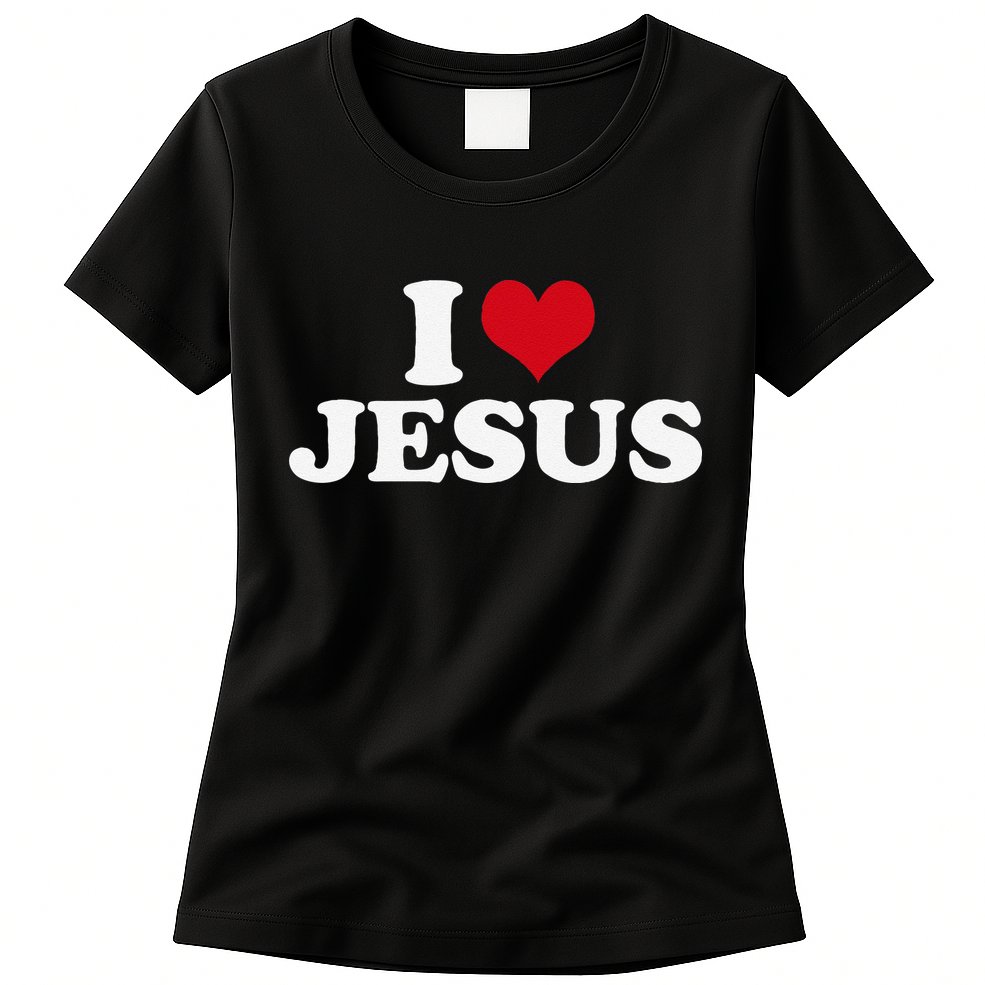 I Heart Jesus Love Christ Womens T-Shirt