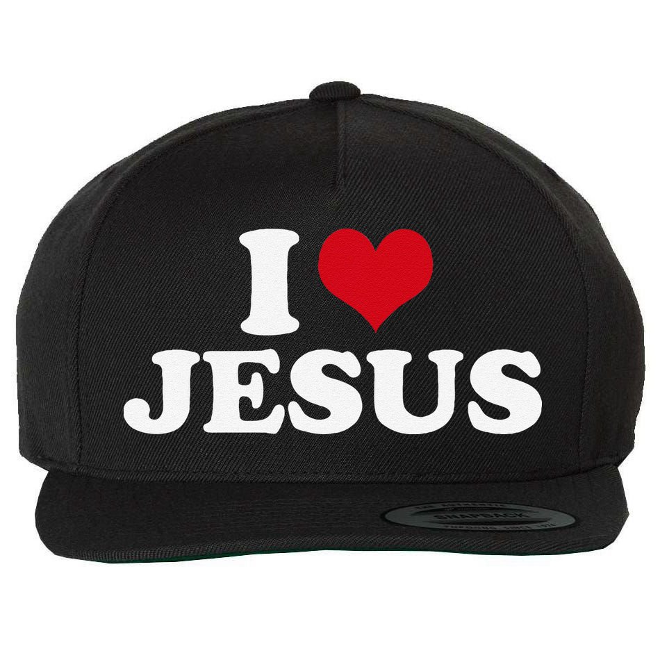 I Heart Jesus Love Christ Wool Snapback Cap