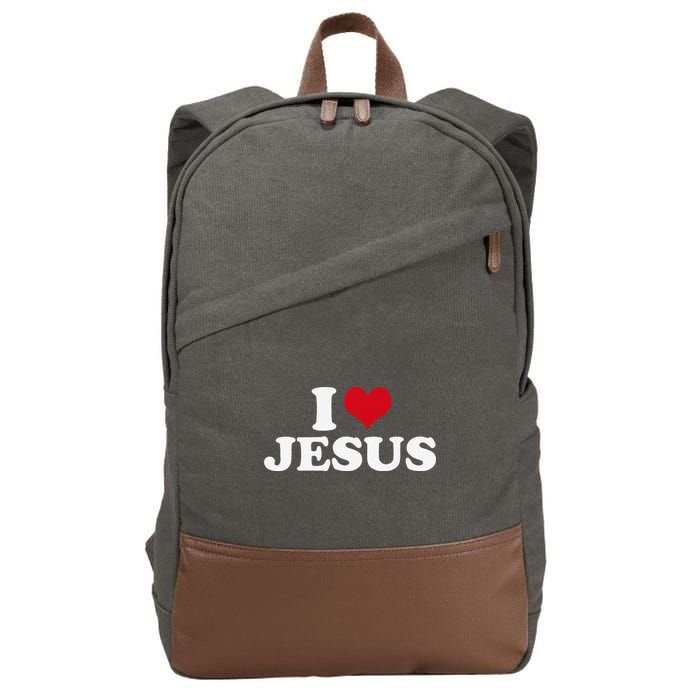 I Heart Jesus Love Christ Cotton Canvas Backpack