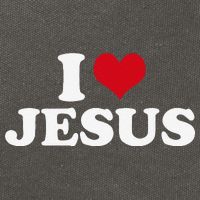 I Heart Jesus Love Christ Cotton Canvas Backpack