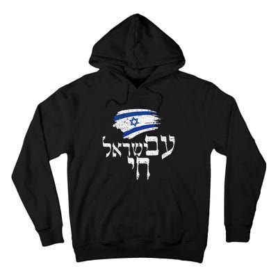  Israel Hai Jewish Good Energy Distressed Tall Hoodie