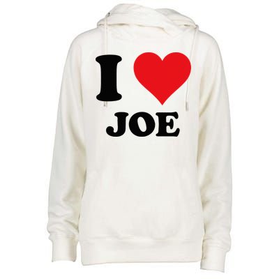 I Heart Joe First Name I Love Personalized Stuff Womens Funnel Neck Pullover Hood