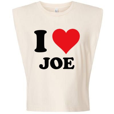 I Heart Joe First Name I Love Personalized Stuff Garment-Dyed Women's Muscle Tee