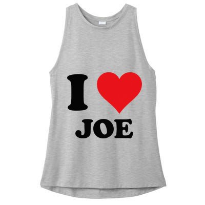 I Heart Joe First Name I Love Personalized Stuff Ladies PosiCharge Tri-Blend Wicking Tank