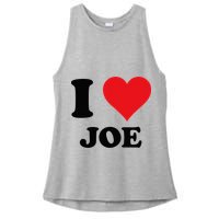 I Heart Joe First Name I Love Personalized Stuff Ladies PosiCharge Tri-Blend Wicking Tank