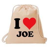 I Heart Joe First Name I Love Personalized Stuff Drawstring Bag