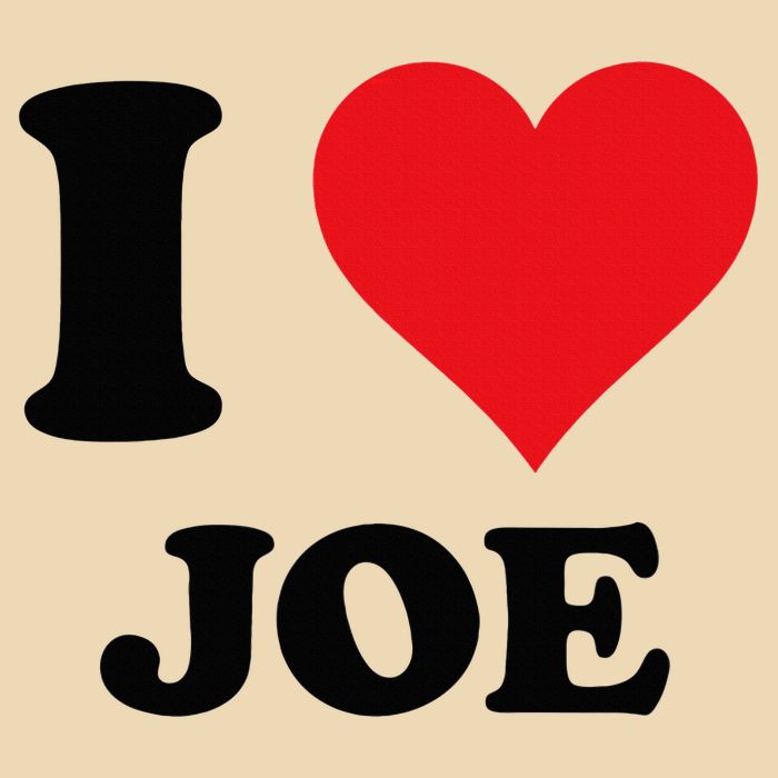 I Heart Joe First Name I Love Personalized Stuff Drawstring Bag