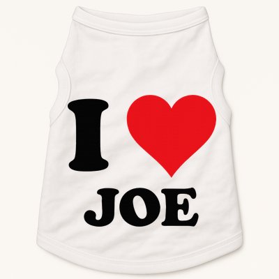 I Heart Joe First Name I Love Personalized Stuff Doggie Tank